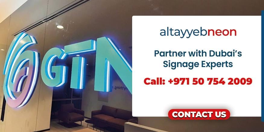 Contact us and get the best project signage with the best signage suppliers in dubai