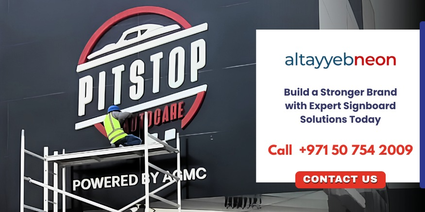 Contact Al Tayyeb Neon for expert business signboard design and installation services